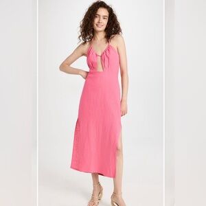 NWT HEVRON Lille Midi Dress in Pink Size Medium